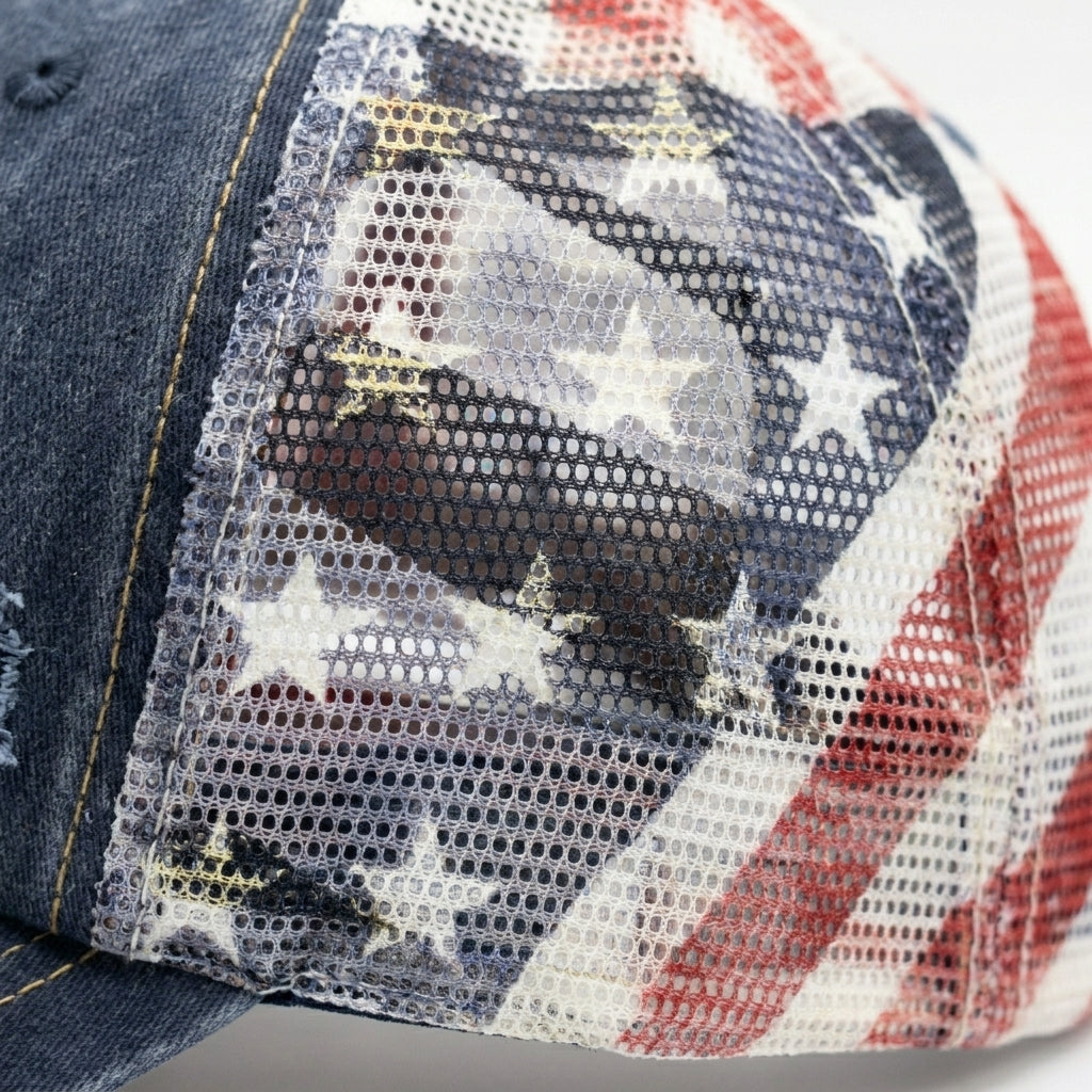 American Flag Mesh Hat