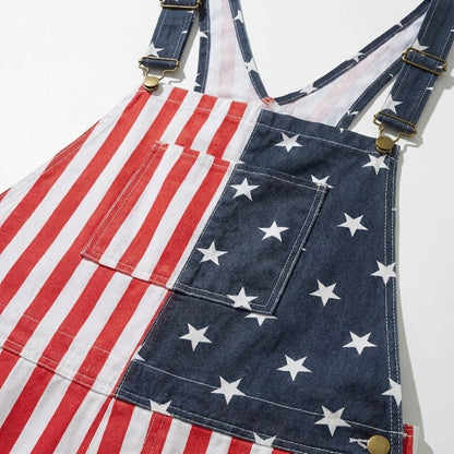 American Flag Overalls