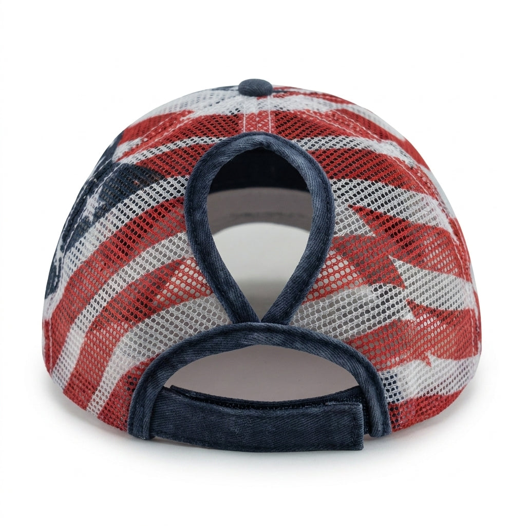 American Flag Mesh Hat