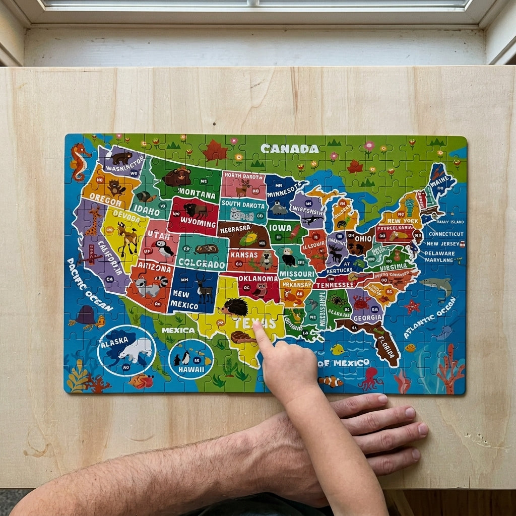 The 50 States Adventure Puzzle