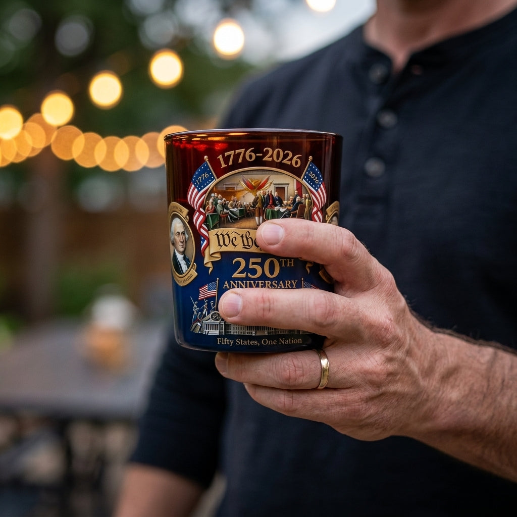 American Anniversary Whiskey Glass