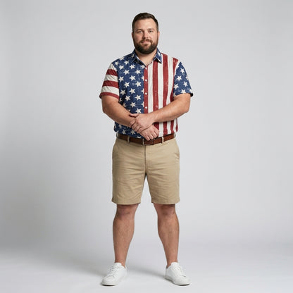 American Flag Hawaiian Shirt