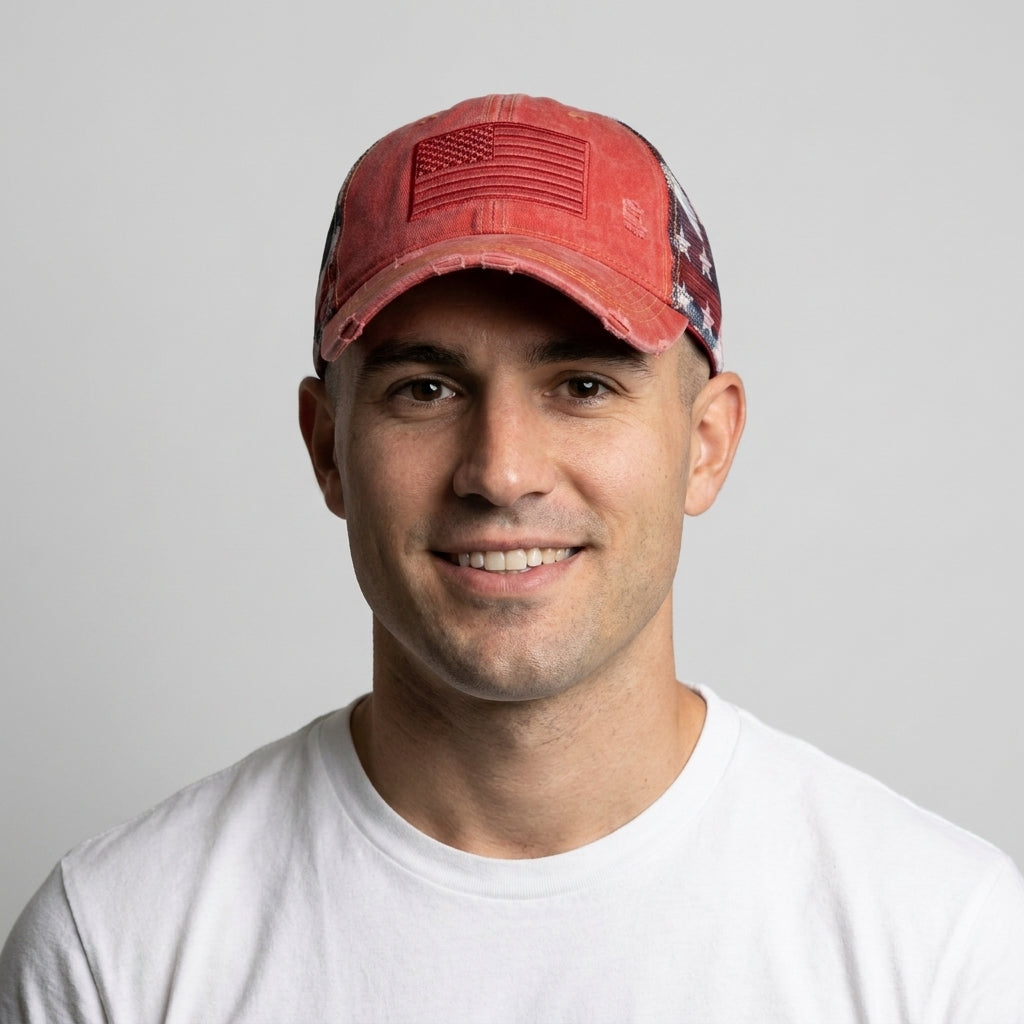 American Flag Mesh Hat
