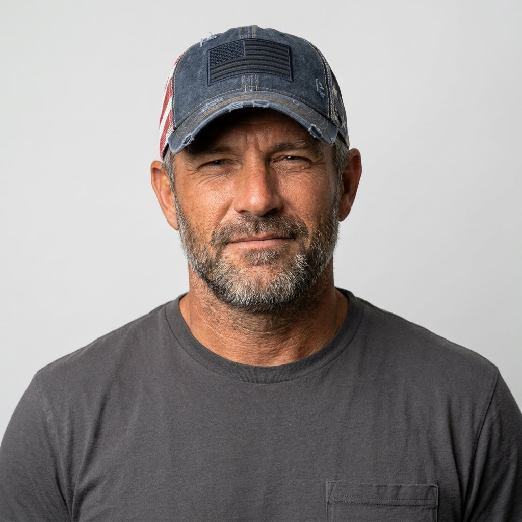 American Flag Mesh Hat