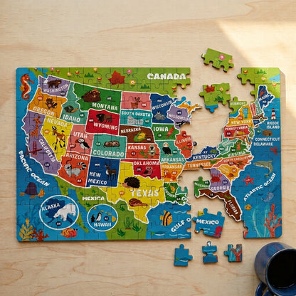The 50 States Adventure Puzzle