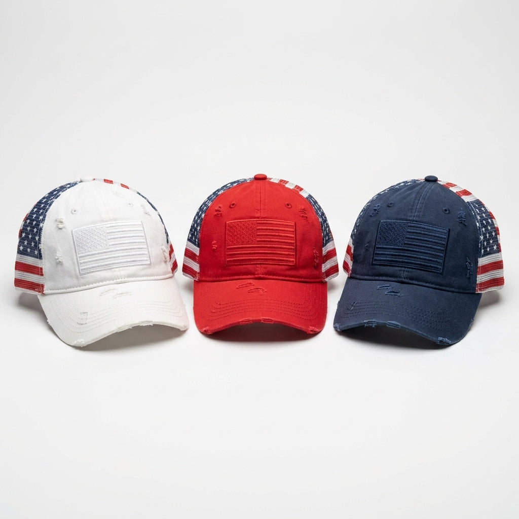 American Flag Mesh Hat
