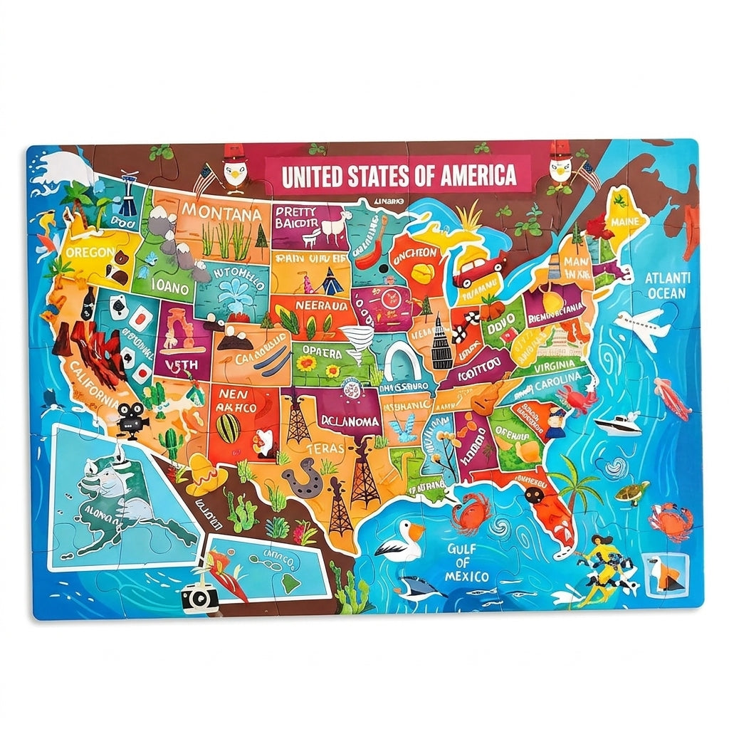 The 50 States Adventure Puzzle