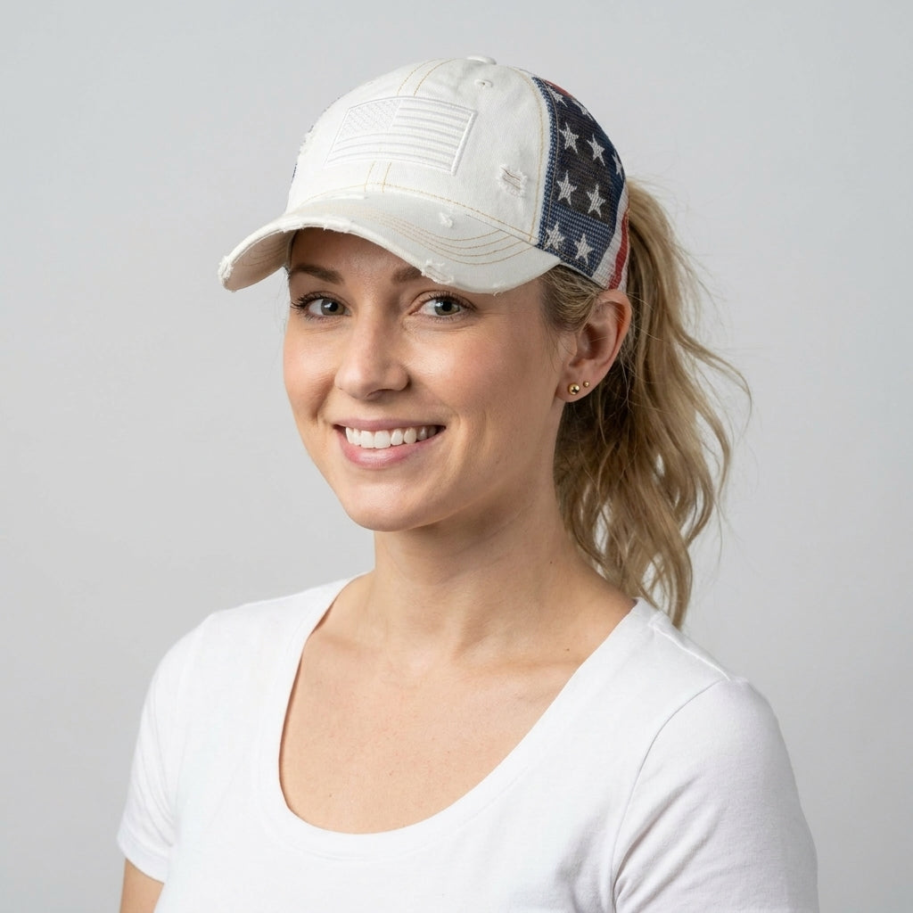 American Flag Mesh Hat