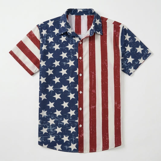 American Flag Hawaiian Shirt